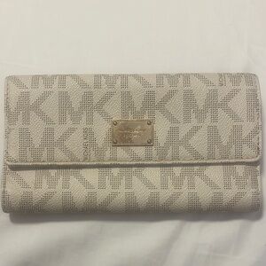 Michael Kors Beige Monogram Wallet